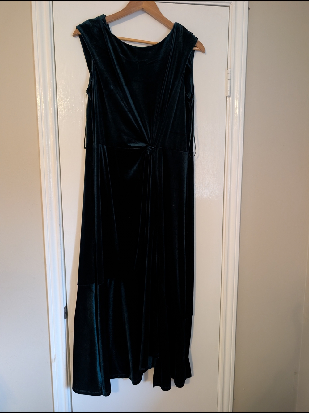 Danny & Nicole Velvet Maxi Dress in Deep Teal